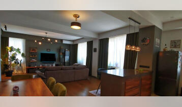 (Auto Translate!) A beautiful, comfortable apartment is for sale in Saburtalo, in the most ecologically clean place, on top of the Tbilisi Central Park (former hippodrome). The apartment offers an amazing view of the Vere river valley and the whole of Tbilisi. The apartment is renovated to a high standard and equipped with all kinds of furniture and appliances. The housing is of a high standard. Has 24/7 security and video surveillance. A playground and recreation areas are built near the building. The apartment comes with 1 parking space.