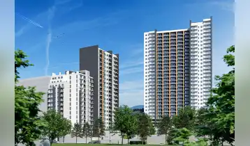 (Auto Translate!) 2 bedroom apartment for sale in a new residential complex "M² Nutsubidze 2".
The complex is located 12 523 sq. M. On m and includes 3 blocks. It is distinguished by its convenient location - 2 minutes drive from Vazha -Pshavela Metro.
The project uses high quality, environmentally friendly construction and repair materials that have undergone laboratory checks.
Infrastructure will be arranged in the complex area: 

• 4500 sq.m. Recreation zone;

• Kids and playgrounds;

• Closed parking for 261 cars and an underground parking lot for 20 cars;

• Generator that provides evacuation and emergency lighting of fire safety systems, drinking water pumps, elevators, parking, corridors, public space and inner courtyard.